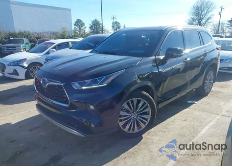 2021 Toyota Highlander Hybrid Platinum из США, поврежденный, VIN 5TDEBRCH2MS036474